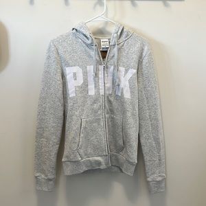 NWT Victoria’s Secret Pink gray zip up